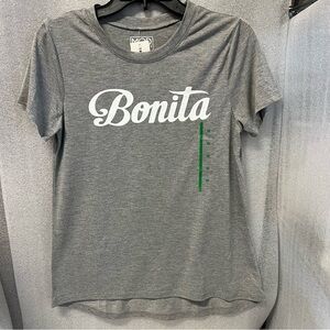 Modern Lux Bonita Heather Gray Crew Neck T-Shirt Short Sleeve Women Size Medium